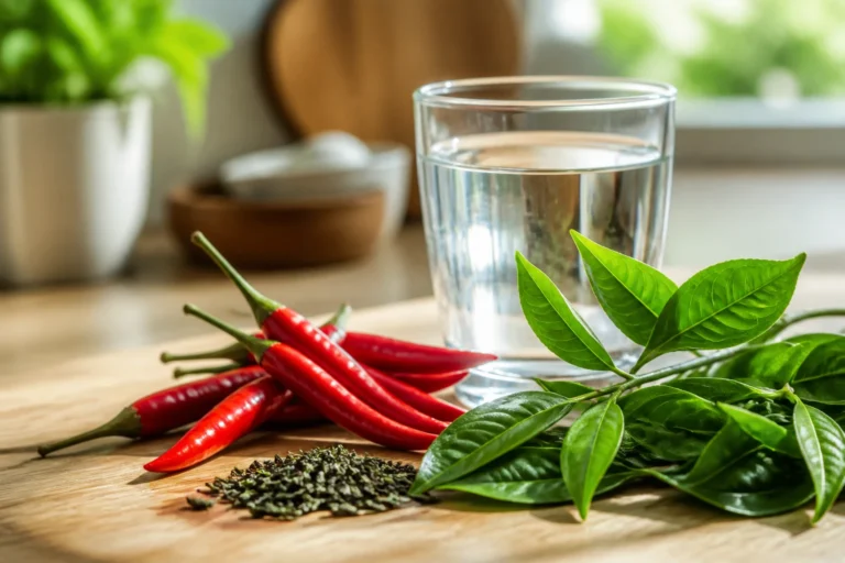 Piments rouges et thé vert, symboles de la thermogenèse naturelle